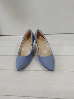 ライトブルー スエード調 ハイヒール 約5cm