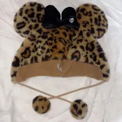 ミニー ファンキャップ ヒョウ柄