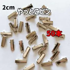 2cm シルバー ヘアクリップ やっとこピン 50本 ドール ハンドメイド