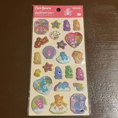 新品 ケアベア ポップデコパーティー ラメきらクリスタルシール レッド