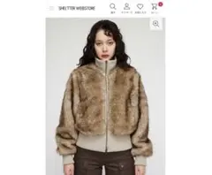 LAGUAGEM CABLE KNIT FAUX FUR ブルゾン - メルカリ