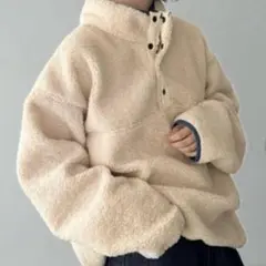 【美品】 CANAL JEAN ボアフリースプルオーバー　ハーフジップジャケット