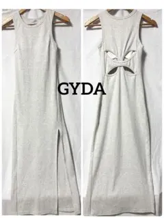 【美品】週末値下げ✨️GYDA カットアウトテレコスリットロングワンピース グレーのサムネイル