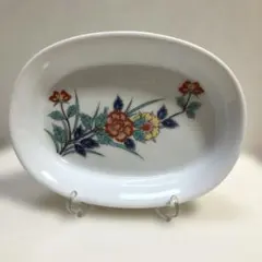 小皿 豆皿 飾り皿 花柄 楕円皿