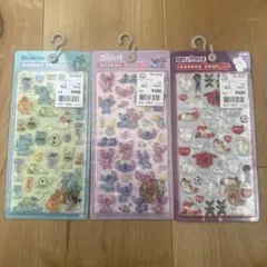 ディズニー　正規品　ボンボンドロップシール 3パック　セット