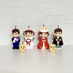 不二家　ぺこちゃん　ポコちゃん　チャーム　マスコット人形　セット【未使用】