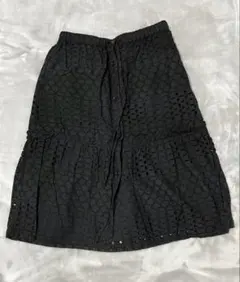 ピープルツリー レース スカート ブラック サイズMのサムネイル