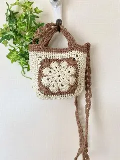 アメリカンフラワーモチーフ　ミニバッグ