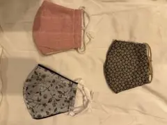 おしゃれ　布マスク　3点セット