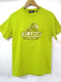 XLARGE 半袖Tシャツ Sサイズ イエロー ロゴ 刺繍 メンズTシャツ