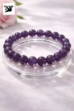 フ*ー様 天然石 アメジスト④ 6mm ブレスレット 紫 内径16cm