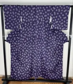 小紋　ポリエステル　洗える着物　古典柄　花文用　様　幾何学模様　RT2