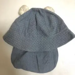 コンビミニ Combi mini ベビー 耳つき帽子 日よけ付き 水玉 44cm