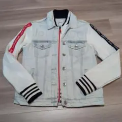 VANSON XXL バンソン 囚人柄 ボーダー デニム Gジャン ウイング - メルカリ