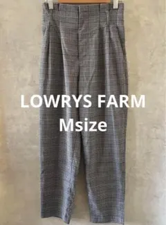 LOWRYS FARM ハイウェストチェックパンツ　M