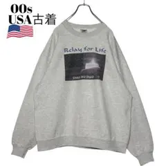 00s USA古着JERZEESスウェット グレー L〜XL トレーナー