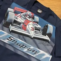 usa製90sマルボロSnap-onレーシングTシャツScreenStarsM紺