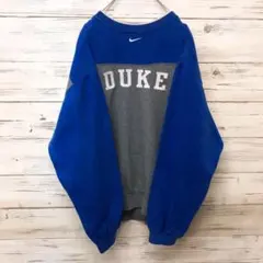 ナイキ NIKE☆スウェット L 刺繍デカロゴ ブルー