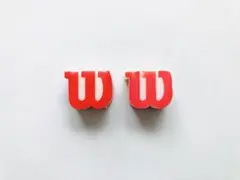 【貴重】ウィルソン『W』廃番クラシックダンプナー／テニスラケット／振動止め 2個のサムネイル