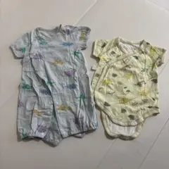 ベビー ロンパース ボディースーツ2枚セット 50-60cm