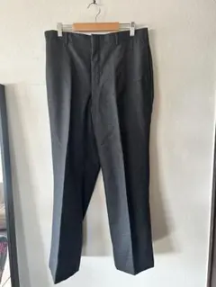 グレー ウールスラックス ストレート L