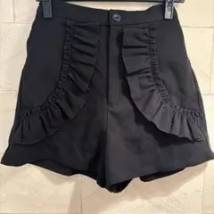 メリージェニー ラウンドフリルショートパンツ ブラック ショーパンのサムネイル