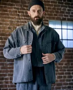 Nigel Cabournアーミーシャツ-レーヨンピグメント52グレー - メルカリ