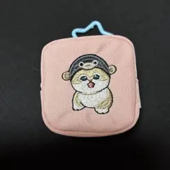 モフサンド　mofusand カラビナつき刺繍スクエアミニポーチ