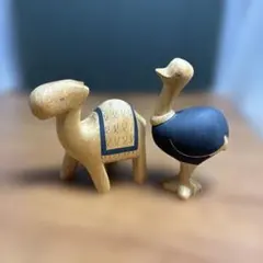 T-Lab. ラクダとゾウの置き物 ぽれぽれ動物 木製置物のサムネイル