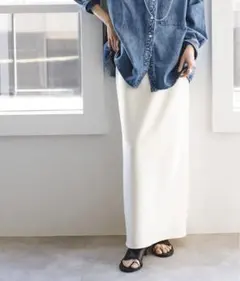 NOBLE コンフォートジャージーライクロングスカート