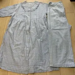 マタニティ半袖パジャマ ナイトウェア 授乳 ワンピース パンツ M〜L