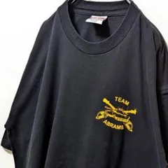 USA製 ベイサイド チームエイブラムス ロゴ Tシャツブラック黒XL古着