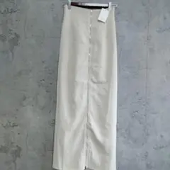 新品 タグ付き◆Louere フロントジップハイウエスト　タイトスカート 　MT