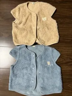 フリースノースリーブベスト 2色セット ベビー