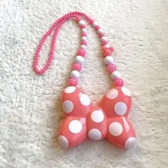 ディズニー　ミニー　光るおもちゃ ネックレス　ピンク