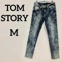 TOMSTORY ダメージ加工 ケミカルウォッシュデニムパンツ スリムシルエットのサムネイル