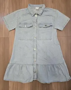 ZARA 半袖 デニムシャツワンピース