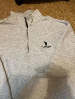 U.S. POLO ASSN. グレー ハーフジップ トレーナー