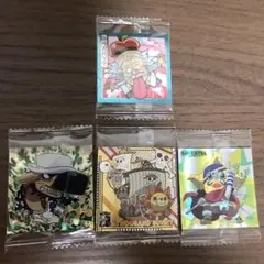 ワンピース大海賊シールウエハース4枚セットサニー号・カク・そげキング・ベガパンク