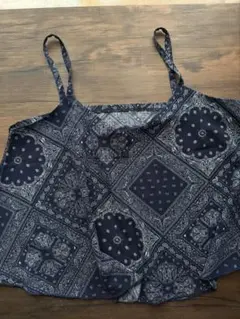 ネイビー バンダナ柄 キャミソール