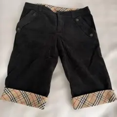 BURBERRY GOLF ブラックコーデュロイショートパンツ 7