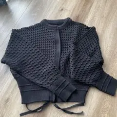 ADAM ET ROPE メッシュニットカーディガン 長袖のサムネイル