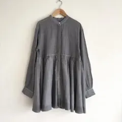 スピックアンドスパン コットンシルク ティアード チュニック ブラウス