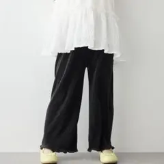 Piet プリーツ リラックスパンツ ブラックのサムネイル