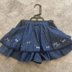 デニム フリルキュロットスカート