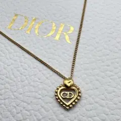 【⭐️良品】 オールド ディオール ネックレス ハート CD ゴールド Dior