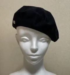 【 LAULHERE 】ローレル ベレー帽 ブラック コットン