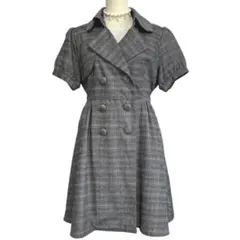 リズメロ　リズリサ　グレンチェック　ワンピーストレンチコート サンリオ　コラボ