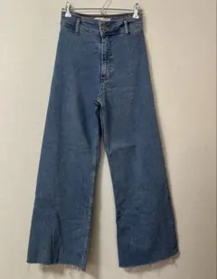 ZARA ハイライズ ワイドレッグ デニムパンツのサムネイル
