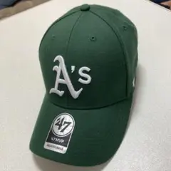 47 MVP A's 緑色 キャップ OSFA